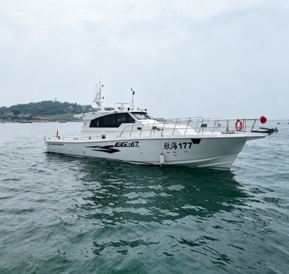 Grandsea 67ft FRP Cruiser Fishing Pleasure Boat With High Performance Engine 31Knots Class Approved